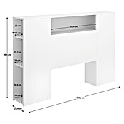 Dekit Ten Cabecero de cama (L x An: 23,4 x 157,2 cm, Blanco) | BAUHAUS