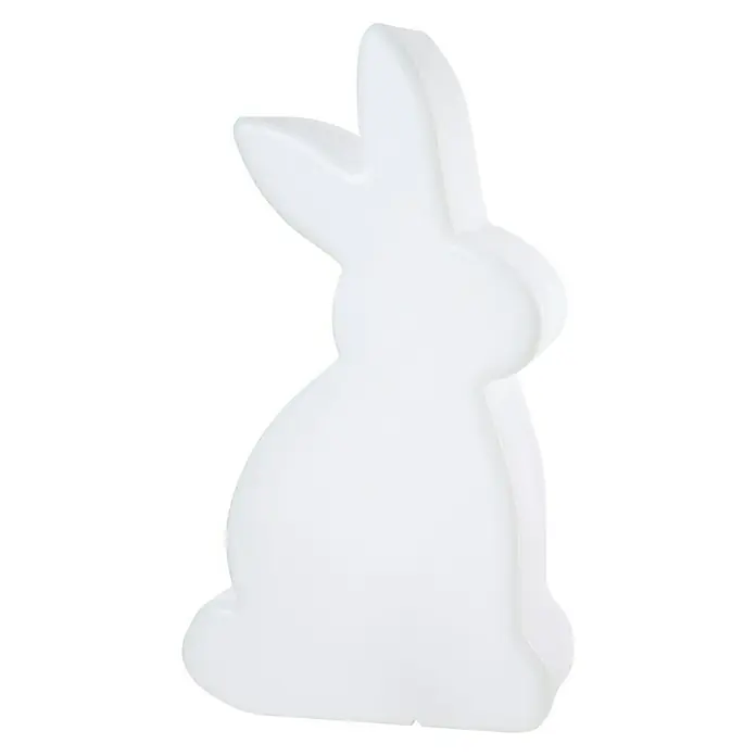 8 Seasons Design Shining Dekoleuchte Rabbit - 9 W, Weiß, L x B x H: 16 x 45 x 79 cm - Weiße Hasenfigur, eine stilvolle und minimalistische Dekoration, die jedem Raum einen Hauch von Ostern verleiht.