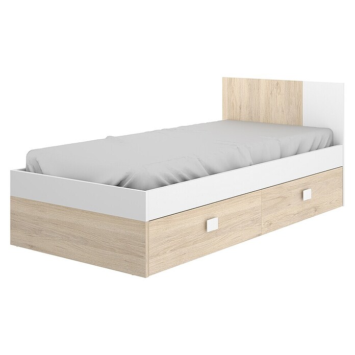 Dekit Cama Dina (L x An x Al: 196 x 97 x 79 cm, Natural/Blanco, Cajones) | BAUHAUS