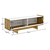 Dekit Mueble para TV Ka (L x An x Al: 30 x 150 x 49,6 cm, Blanco/Roble Nordic) | BAUHAUS