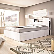 Dekit Ten Cabecero de cama con cama (L x An: 219,8 x 157,2 cm, Blanco, Número de cajones: 4 ud., Específico para: Colchón de 150x190 cm) | BAUHAUS