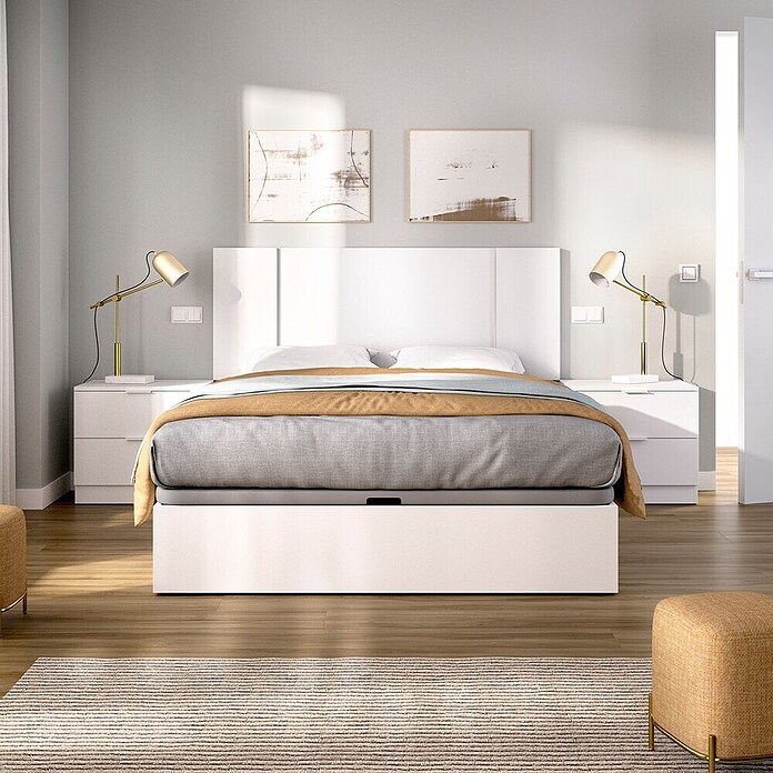 Dekit Set muebles de dormitorio Flow (4 pzs., Blanco, Específico para: Colchón de 135x190 cm) | BAUHAUS