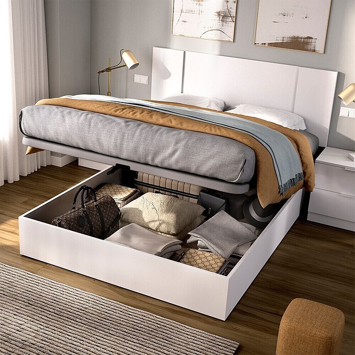 Dekit Set muebles de dormitorio Flow (4 pzs., Blanco, Específico para: Colchón de 135x190 cm) | BAUHAUS