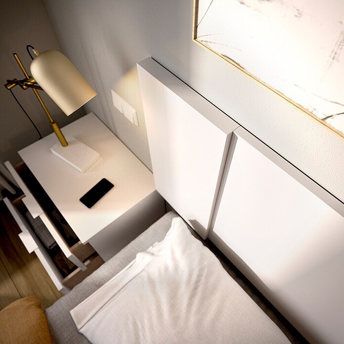 Dekit Set muebles de dormitorio Flow (4 pzs., Blanco, Específico para: Colchón de 135x190 cm) | BAUHAUS