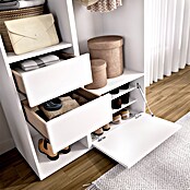 Dekit Mueble vestidor Suit (L x An x Al: 45 x 99,5 x 204,5 cm, Blanco/Natural, Trasera reversible) | BAUHAUS