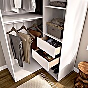 Dekit Mueble vestidor Suit (L x An x Al: 104,5 x 84,5 x 204,5 cm, Blanco/Natural, Trasera reversible) | BAUHAUS