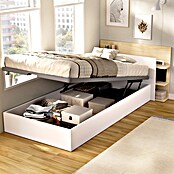 Dekit Cabecero de cama Tori con canapé (L x An: 209,2 x 105,2 cm, Blanco/Roble claro) | BAUHAUS