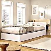 Dekit Cabecero de cama Tori con canapé (L x An: 209,2 x 105,2 cm, Blanco/Roble claro) | BAUHAUS