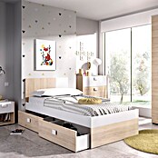 Dekit Cama Dina (L x An x Al: 196 x 97 x 79 cm, Natural/Blanco, Cajones) | BAUHAUS
