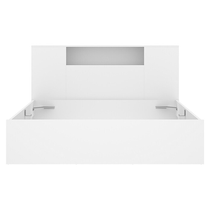 Dekit Ten Cabecero de cama con cama (L x An: 219,8 x 157,2 cm, Blanco, Número de cajones: 4 ud., Específico para: Colchón de 150x190 cm) | BAUHAUS