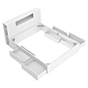 Dekit Ten Cabecero de cama con cama (L x An: 219,8 x 157,2 cm, Blanco, Número de cajones: 4 ud., Específico para: Colchón de 150x190 cm) | BAUHAUS