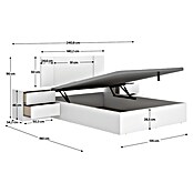 Dekit Set muebles de dormitorio Flow (4 pzs., Blanco, Específico para: Colchón de 135x190 cm) | BAUHAUS