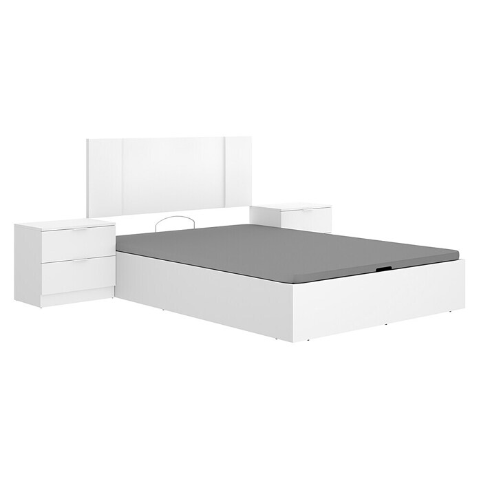 Dekit Set muebles de dormitorio Flow (4 pzs., Blanco, Específico para: Colchón de 135x190 cm) | BAUHAUS