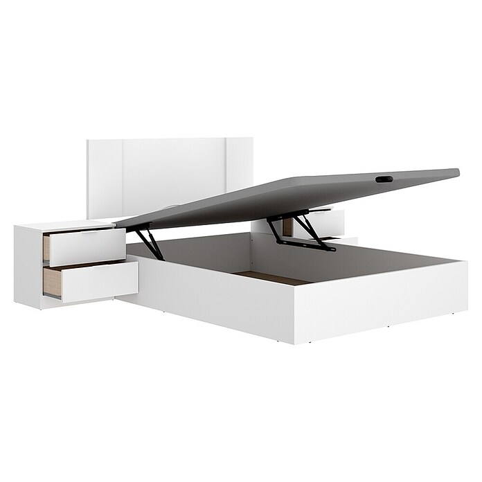 Dekit Set muebles de dormitorio Flow (4 pzs., Blanco, Específico para: Colchón de 135x190 cm) | BAUHAUS
