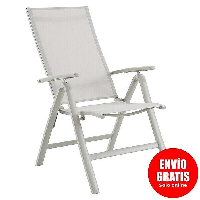 Sunfun Maja Sillón de posiciones (Aluminio, Respaldo regulable, Beige, An x Pr x Al: 61 x 68 x 110 cm) | BAUHAUS