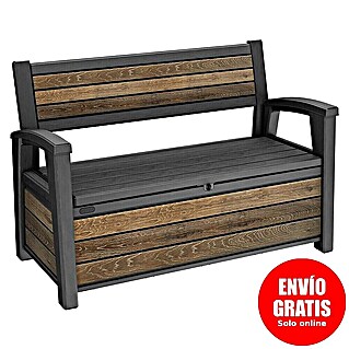 Keter Banco de jardín Bench (An x Pr x Al: 133 x 61 x 89 cm, Polipropileno, Walnut)