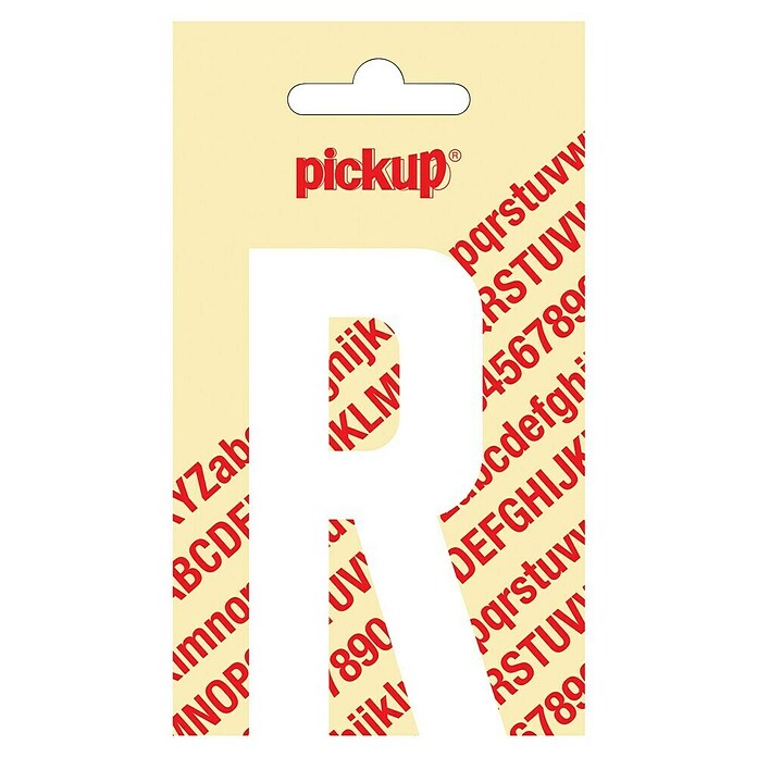 Pickup Etiqueta adhesiva (Motivo: R, Blanco, Altura: 90 mm)