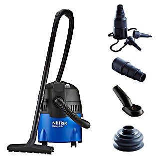Nilfisk Aspirador en seco y húmedo eléctrico Buddy II 12 Home Edition (1.200 W, Volumen de recipiente: 12 l, Con bolsa)