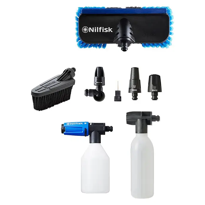 Nilfisk Hidrolimpiadora de alta presión CORE 140IH PCC - 140 bar, 1.800 W, Capacidad de bombeo: 474 l/h - Accesorios Nilfisk para limpiadoras a presión: cepillos, boquillas y pulverizadores de espuma.