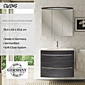 Camargue Swing Waschtischunterschrank (45,5 x 80 x 63 cm, Darkoak, Matt)