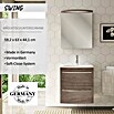 Camargue Swing Waschtischunterschrank (44 x 60 x 63 cm, Eiche Maron, Matt)
