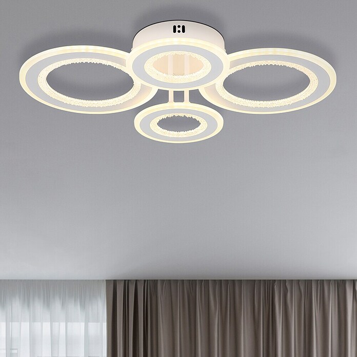 Globo LED stropna svjetiljka Anthony  (54 W, D x Š x V: 590 x 420 x 120 mm, Bijela) | BAUHAUS