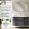Camargue Swing Waschtischunterschrank (44 x 120 x 63 cm, Darkoak, Matt)