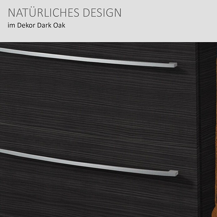 Camargue Swing Waschtischunterschrank (45,5 x 80 x 63 cm, Darkoak, Matt)
