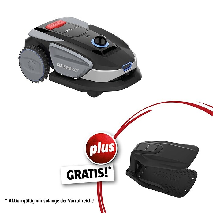 Sunseeker Mähroboter-Set S4 (1 000 m², Schnittbreite: 18 cm, Laser-gestützte Navigation, LiDAR) | BAUHAUS