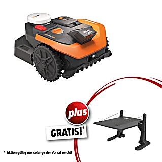 Worx PowerShare 20V Mähroboter-Set Vision Cloud WR365E (650 m², Schnittbreite: 18 cm, Satellitengestützte Navigation, RTK)