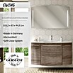 Camargue Swing Waschtischunterschrank (44 x 120 x 63 cm, Eiche Maron, Matt)