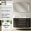Camargue Swing Waschtischunterschrank (44 x 120 x 63 cm, Grafit, Hochglanz)