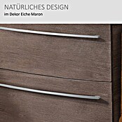 Camargue Swing Waschtischunterschrank (45,5 x 80 x 63 cm, Eiche Maron, Matt)