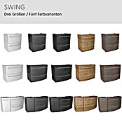 Camargue Swing Waschtischunterschrank (45,5 x 80 x 63 cm, Darkoak, Matt)