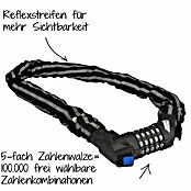 Fischer Zahlen-Kettenschloss (Länge: 80 cm, 3M-Reflexmaterial)