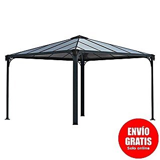 Palram – Canopia Pérgola Palermo (An x Pr: 360 x 360 cm, Material del armazón: Aluminio, Gris)