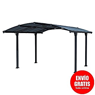 Palram – Canopia Carport Arcadia (Medidas ext. (An x Pr): 3,59 x 4,35 m, Carport doble, Gris)
