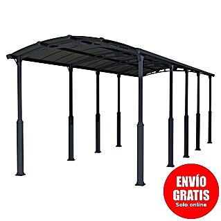 Palram – Canopia Carport Alpine (Medidas ext. (An x Pr): 3,59 x 10,77 m, Carport individual, Antracita)