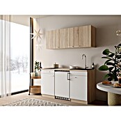 Respekta Miniküche Ingrid (Breite: 150 cm, Weiß, Mit Kochfeld + Kühlschrank) | BAUHAUS