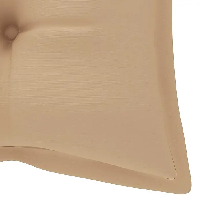 Furnicato Gartenbank - Beige - Helles beiges Polster mit Webstruktur und Knopfheftung.