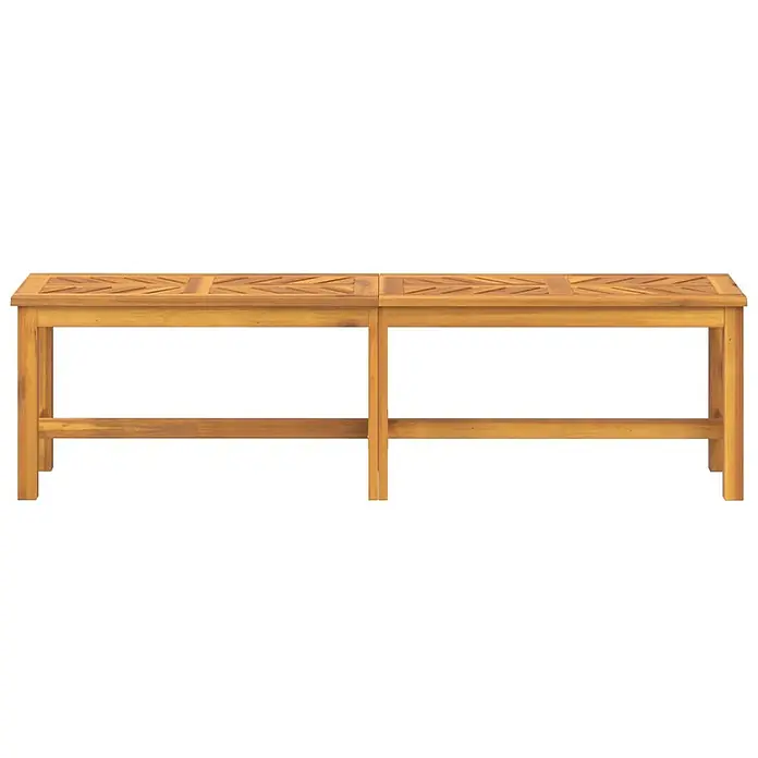 Furnicato Gartenbank - Braun - Lange hellbraune Gartenbank aus Holz mit dekorativer gemusterter Oberfläche.