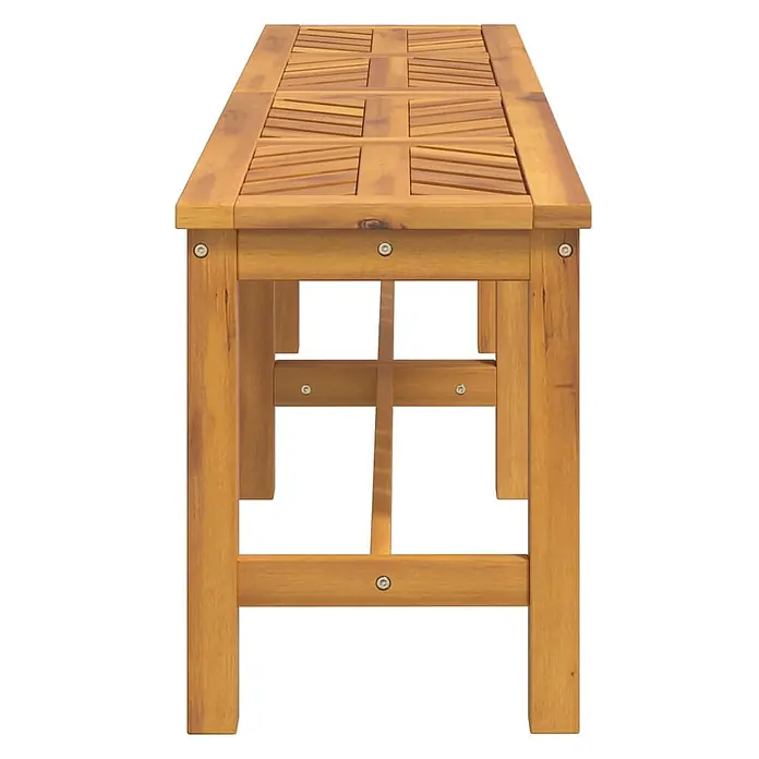 Furnicato Gartenbank - Braun - Gartenbank aus Holz mit lattenförmiger honigbrauner Oberseite und stabilem Gestell.
