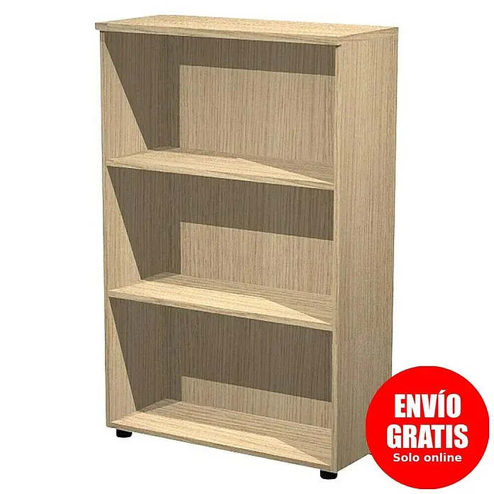ArtExport Presto Estantería de madera Venere - L x An x Al: 35 x 80 x 120 cm, Número de baldas: 3 ud., Roble - Estantería de madera clara con tres baldas para almacenamiento. Diseño simple y compacto.