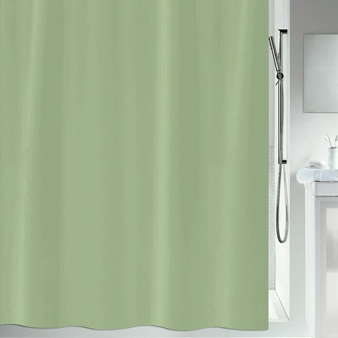 Venus Cortina de baño textil Primo (An x Al: 180 x 200 cm, Verde)