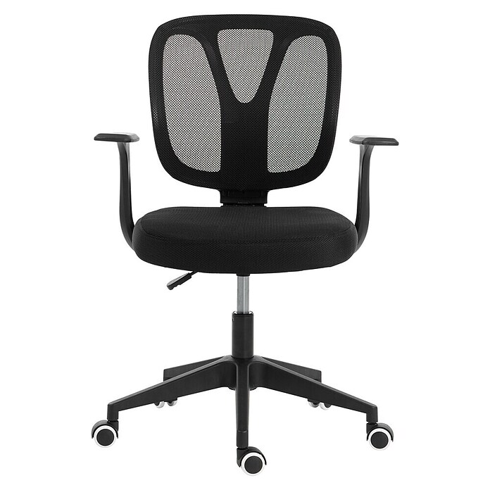 Silla de oficina Ana (Negro, Reposabrazos) | BAUHAUS
