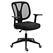 Silla de oficina Ana (Negro, Reposabrazos) | BAUHAUS
