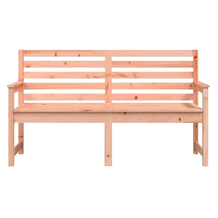 Furnicato Gartenbank Douglasien-Massivholz - B x T x H: 159,5 x 48 x 91,5 cm, Natürliches Douglasie - Helle Gartenbank aus Kiefernholz mit Latten.