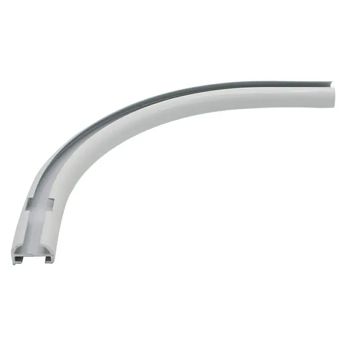 Expo Ambiente Rundbogen - Anzahl Läufe: 1 Stk., Weiß, Links gebogen - Gebogene Vorhangschiene aus robustem, weißem Kunststoff. Ideal, um Vorhänge elegant und flexibel in Form zu bringen und anzubringen.