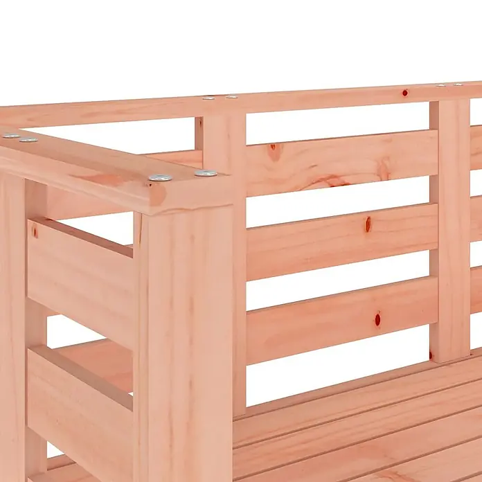 Furnicato Gartenbank Douglasien-Massivholz - B x T x H: 111,5 x 53 x 71 cm, Natürliches Douglasie - Helles Holz Lattenbankrahmen mit sichtbaren Befestigungen.