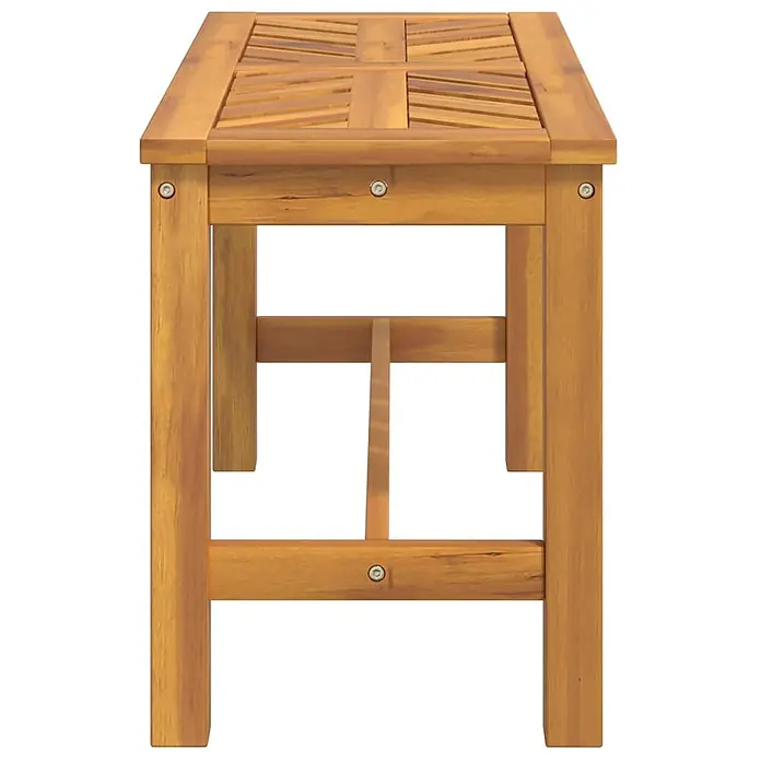 Furnicato Gartenbank Akazien-Massivholz geölt - B x T x H: 80 x 35 x 45 cm, Braun - Braune Holzbank mit Lattenrost und stabilem Rahmen.